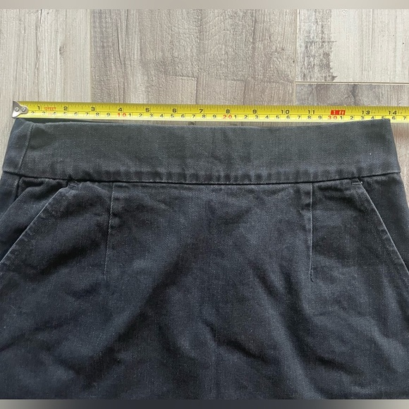 Topshop Black Denim Mini Skirt - Size 6 - Picture 7 of 13